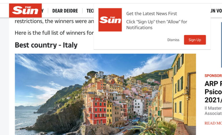 Scopri di più sull'articolo Una App, sprechi Italia.it e l’Italia eletta Migliore Destinazione al Mondo The Sun Awards 2020